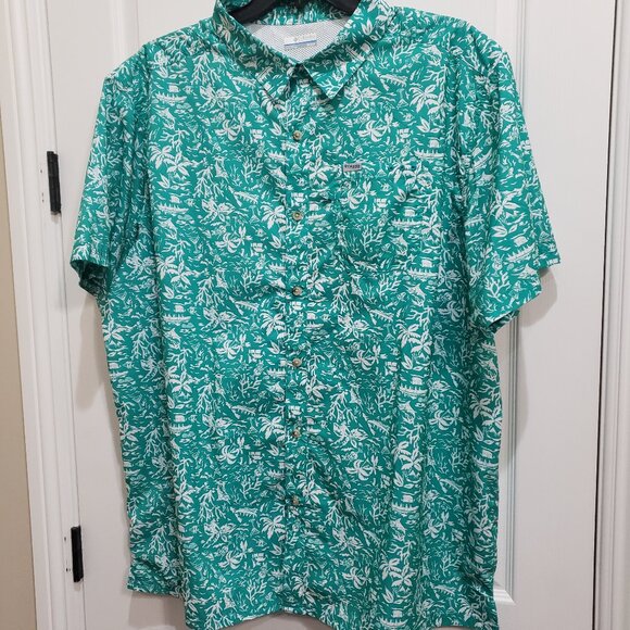 Chemise Columbia River Lodge Homme – Motif Verres De Martini – Manches Courtes – Taille L